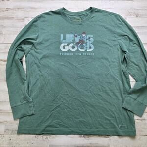 Life Is Good RUIDOSO NEW MEXICO Jake Skiing Long Sleeve XL Crusher Tee